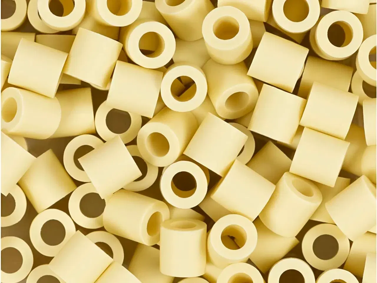 Billede 1 - NABBI BioBeads Rørperler, Lys Gul, 1000 stk.