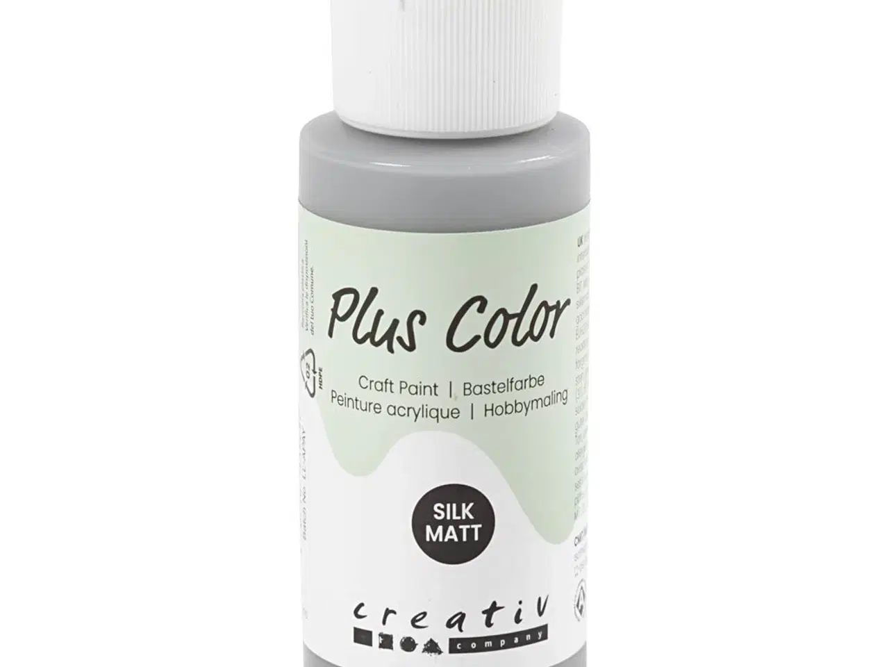 Billede 1 - Plus Color Hobbymaling Rain Grey, 60ml - Hurtigtørrende