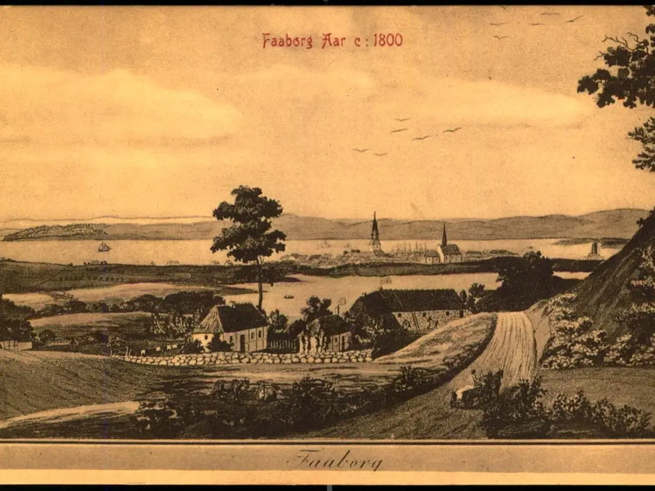 Billede 1 - Faaborg Aar c. 1800 - Warburgs Kunst Forlag 8 - Ubrugt