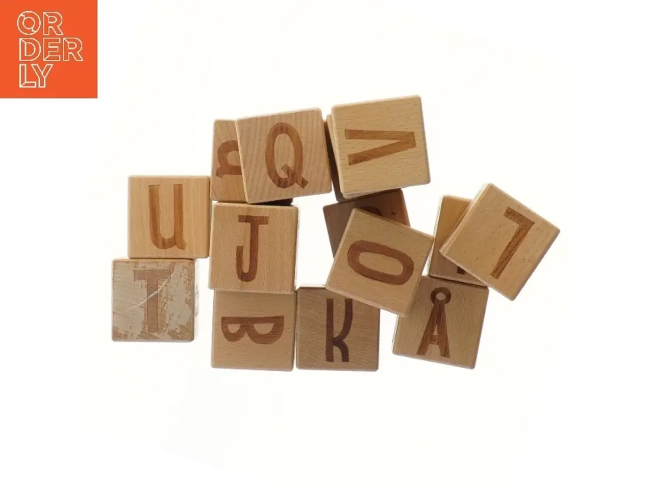 Billede 2 - Træklodser med bogstaver (str. 5x5 cm)