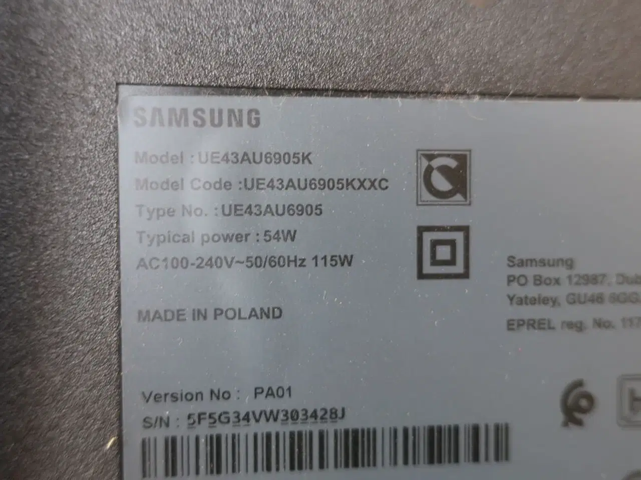 Billede 3 - Fjernsyn SAMSUNG UE43AU6905K