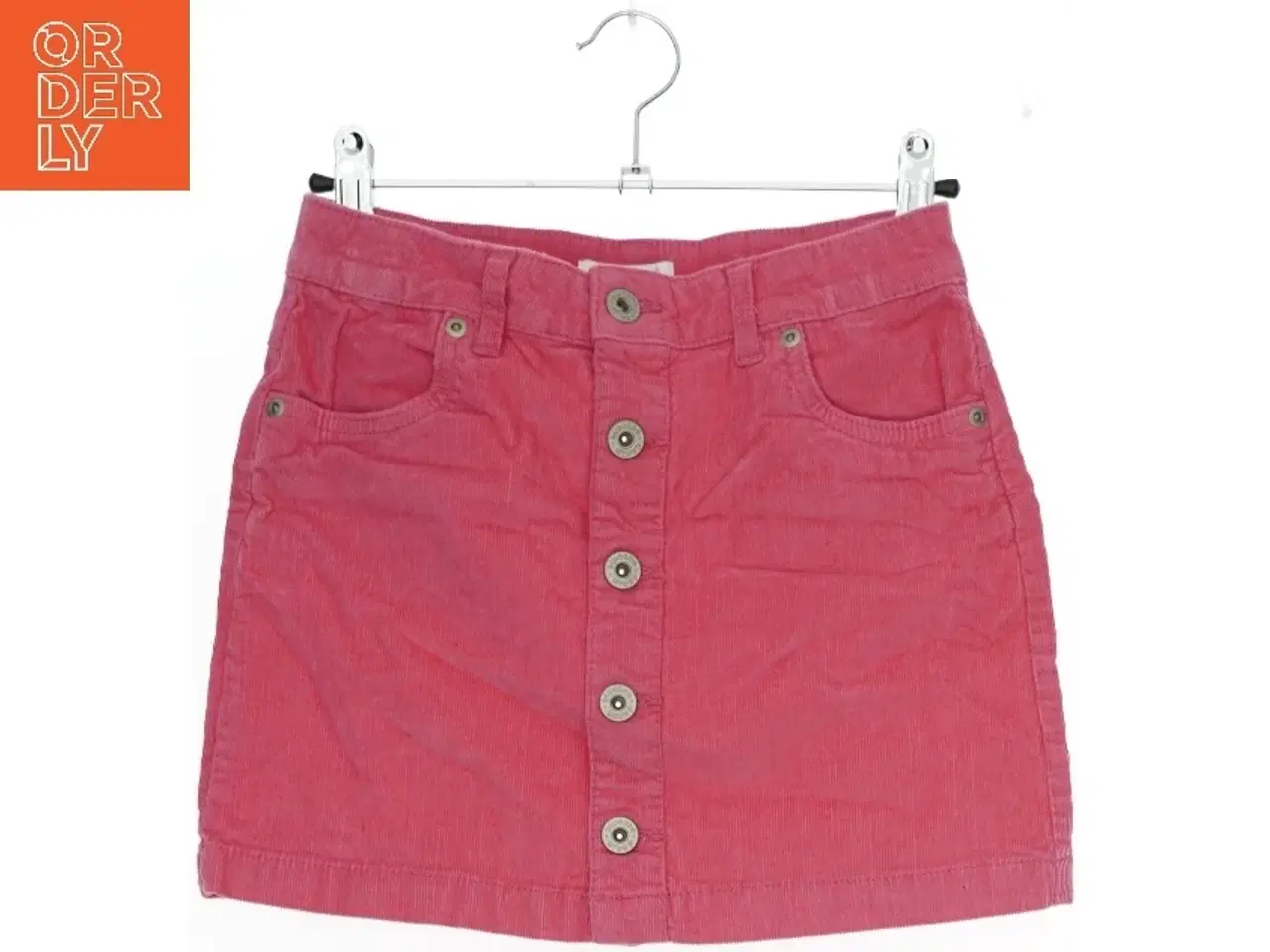 Billede 1 - Rød nederdel med knapper fra Bluezoo (str. 128)