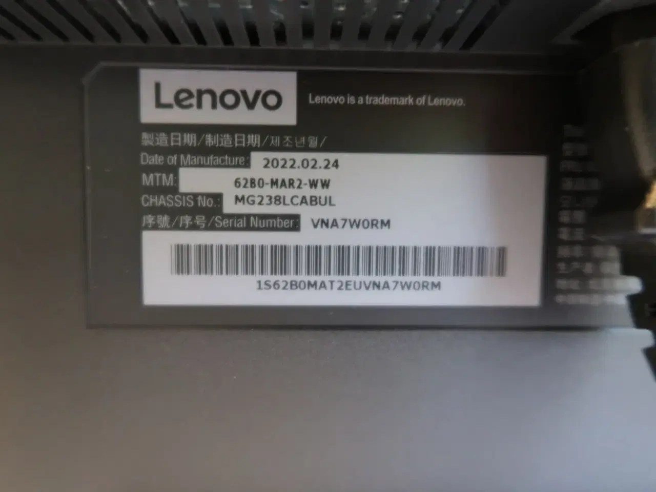 Billede 3 - 2 stk. Lenovo ThinkVision T24i-2L 23,8" skærm (sort)