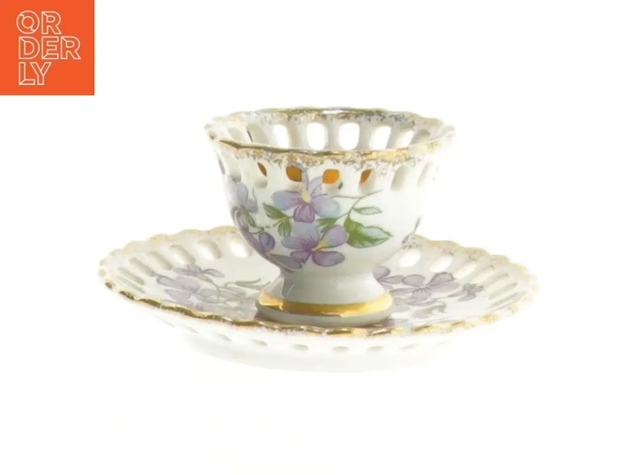 Billede 2 - Porcelænskop og underkop (str. 9 x 4 cm)