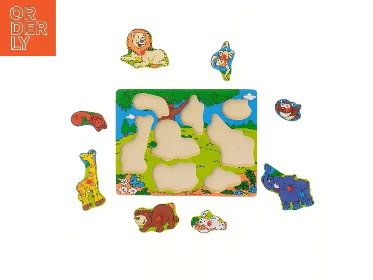 Billede 2 - Knoppuslespil med dyr (str. 29,5x22 cm)