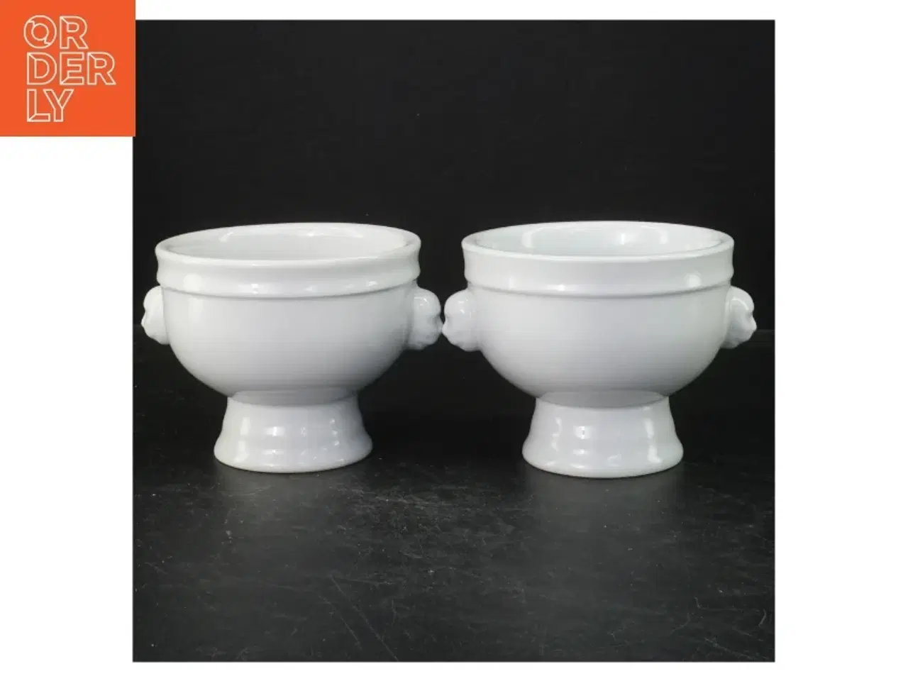 Billede 1 - To hvid porcelænsskåle (str. Ø. 11,5 cm. 2 styk)