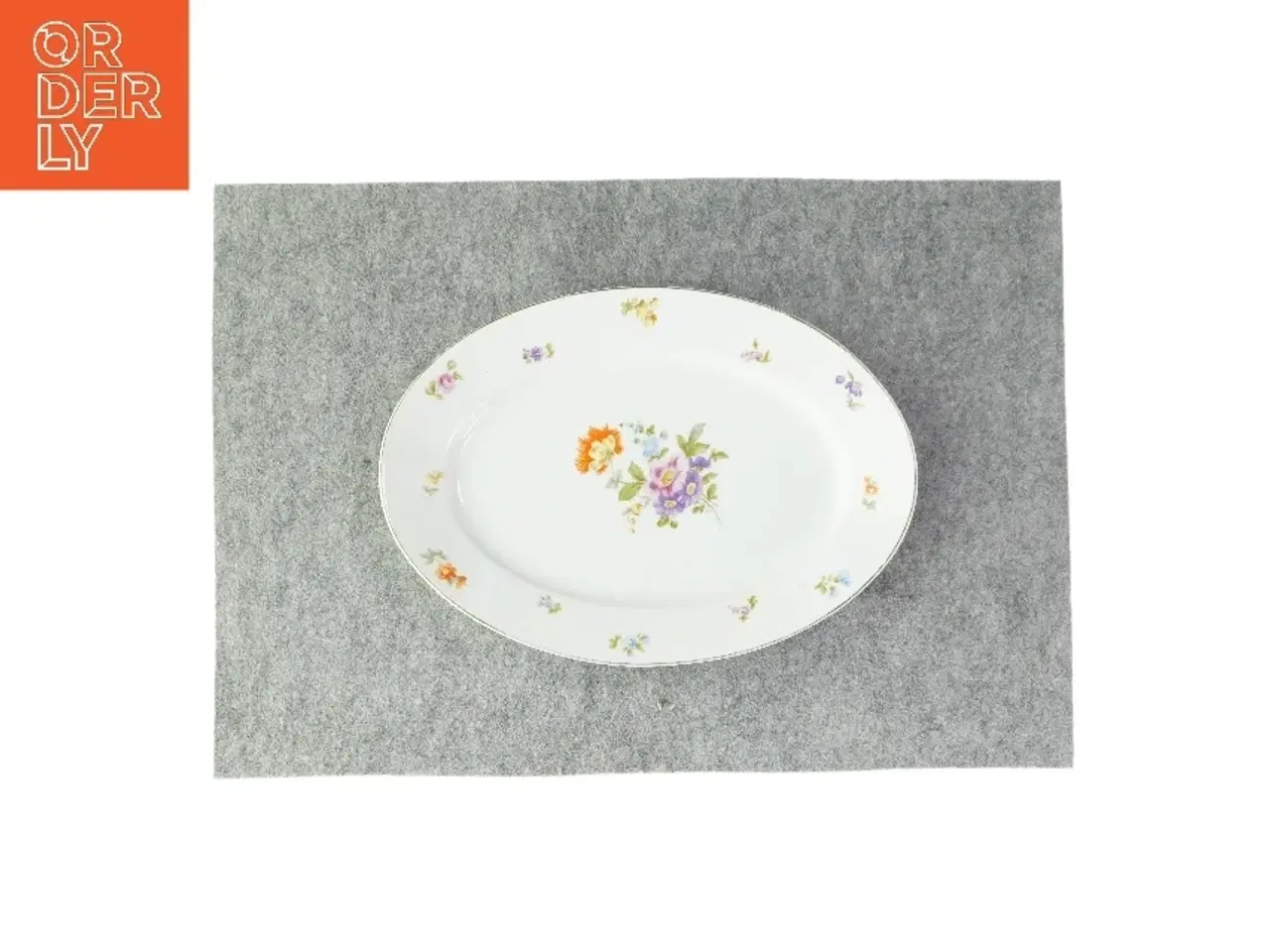 Billede 1 - Fad med blomsterprint fra BAVARIA (str. LB:37,5x26,5cm)
