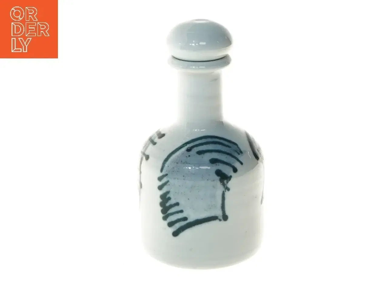 Billede 1 - keramikvase med låg (str. 18x9,5 cm)