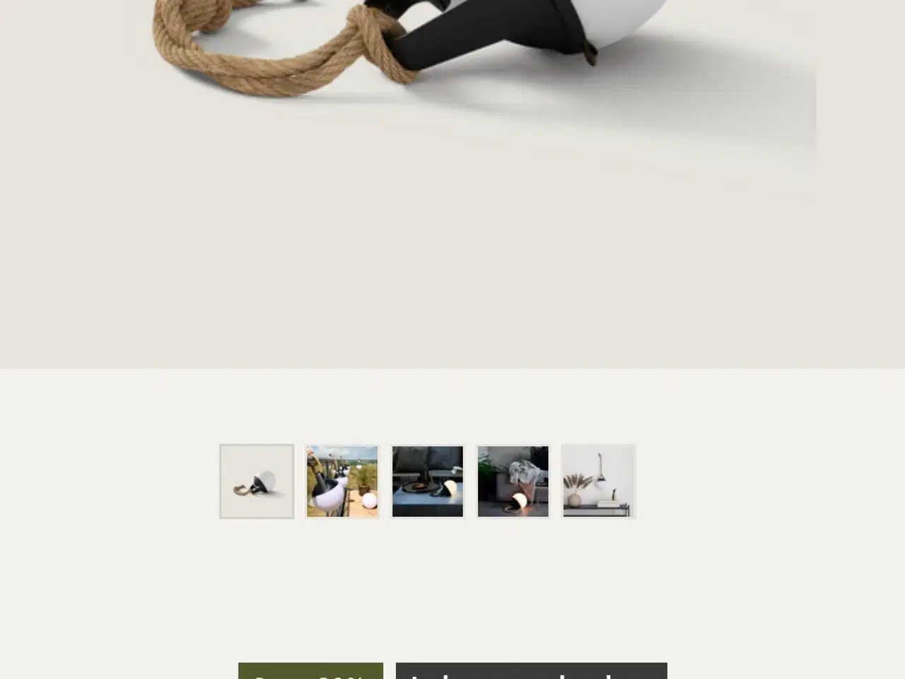 Billede 2 - Udendørs lampe genopladelig batteri 