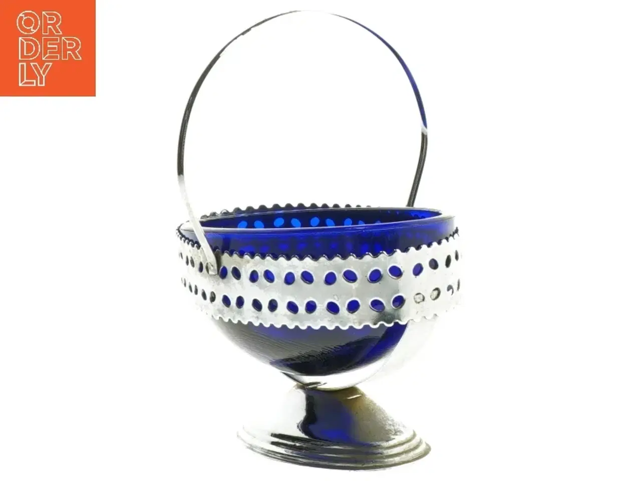 Billede 2 - Blå glas skål (str. 13 x 10 cm)