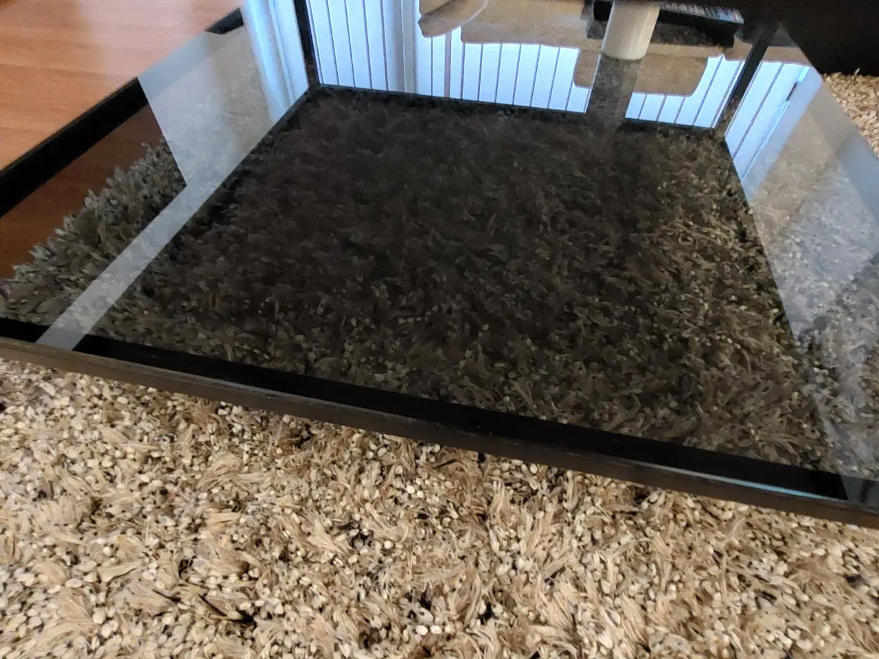 Billede 3 - Sofabord med marmorplade og sort glashylde