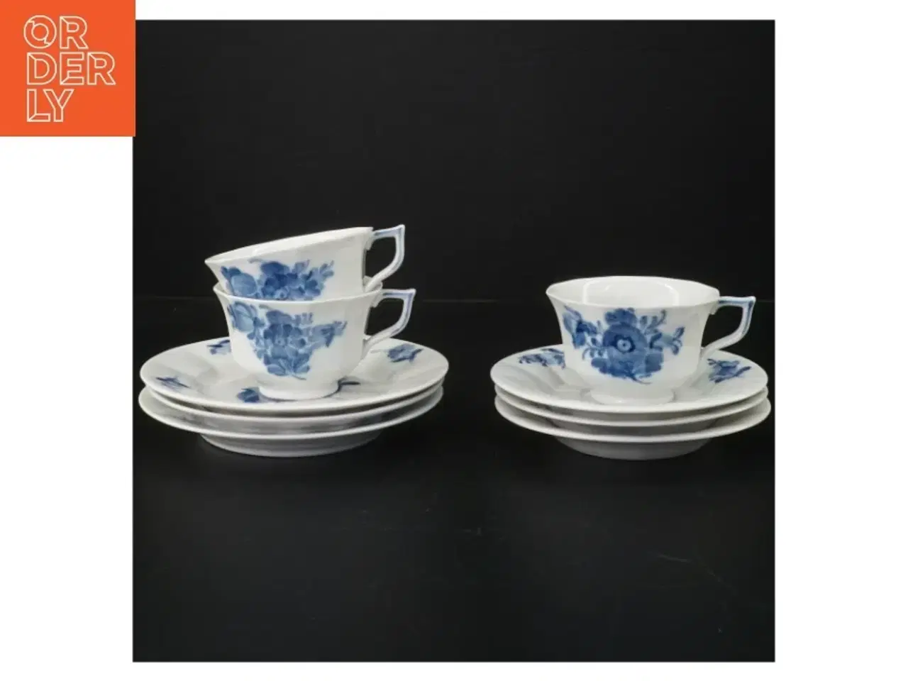 Billede 1 - Blå Blomst Kantet, Kaffekop 3 sæt nr 8608, Royal Copenhagen