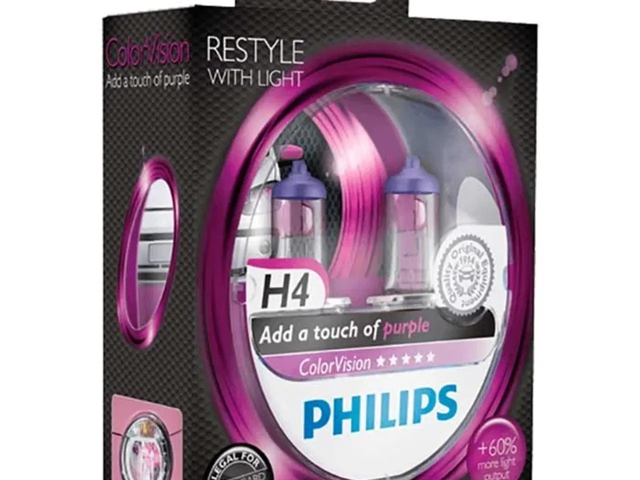 Billede 1 - Philips Colorvision Lilla H4 60/55W 12V - Sæt