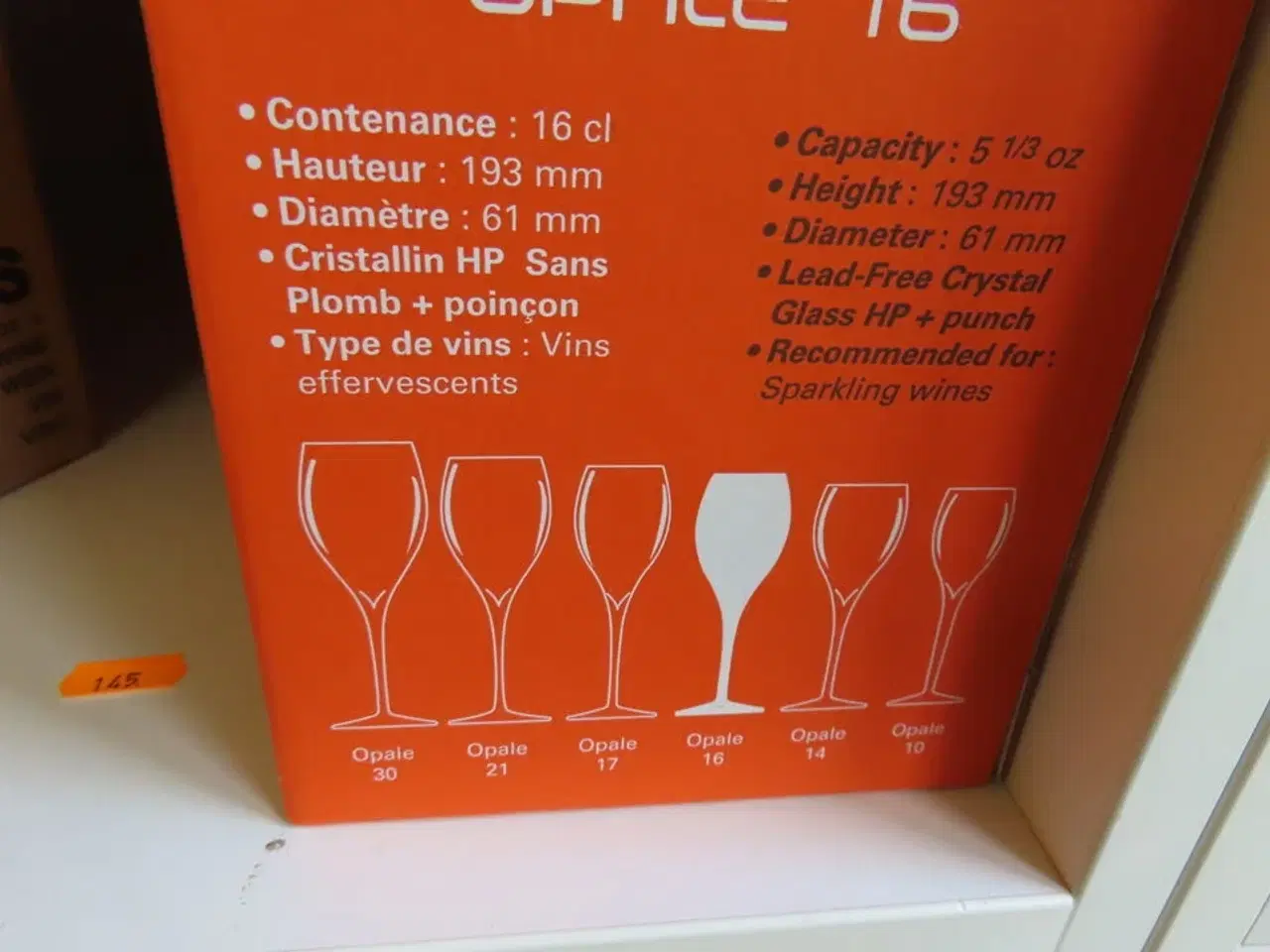 Billede 3 - Blandede kasser med glas. Vin, champagne og vandglas