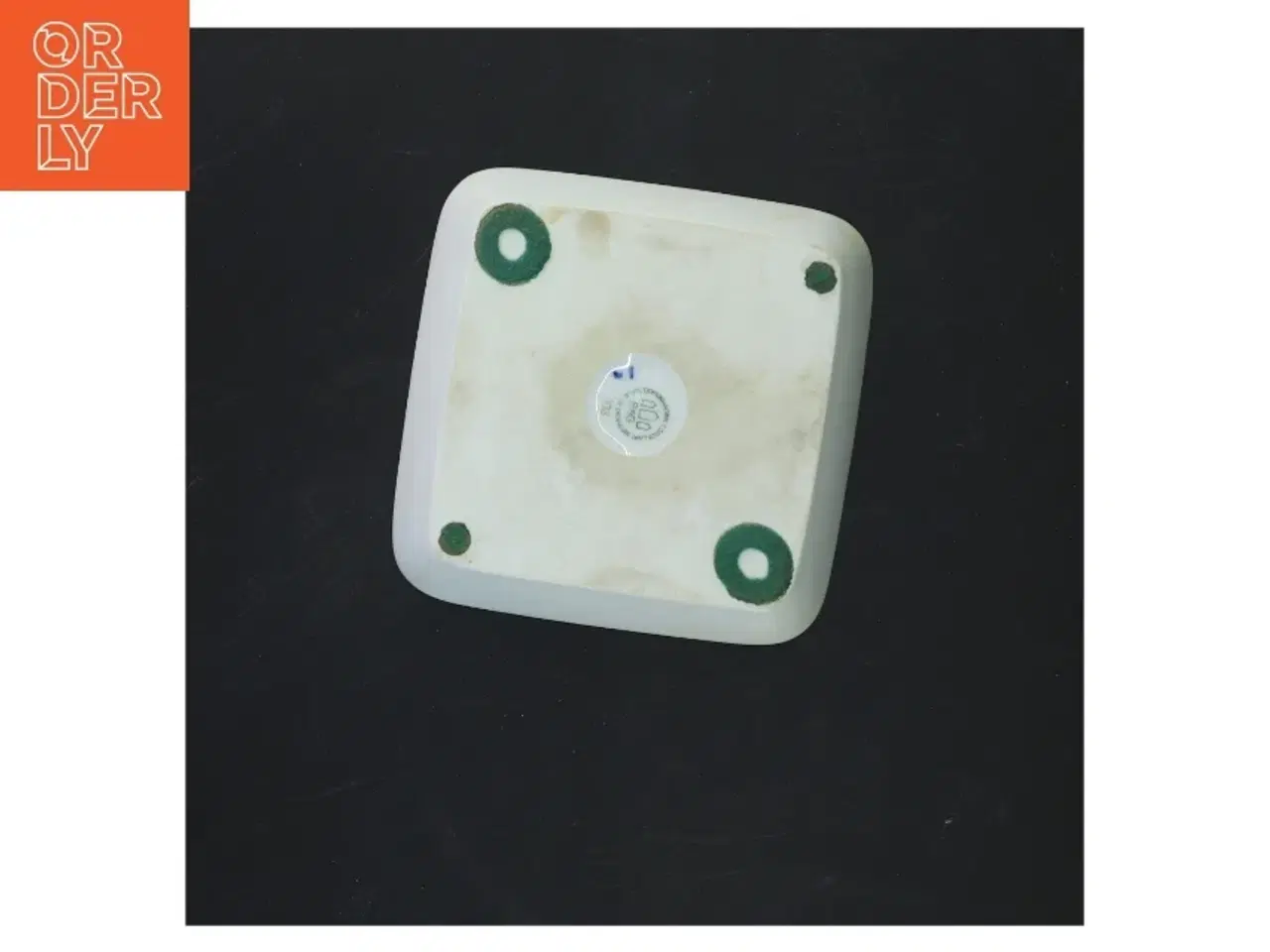 Billede 3 - Rektangulær porcelænsbakke med blå blomstermønster fra Royal Copenhagen (str. 12,5x12,5 cm)