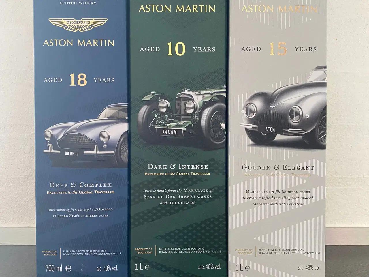 Billede 1 - Et sæt Bowmore Aston Martin 10,15 og 18års