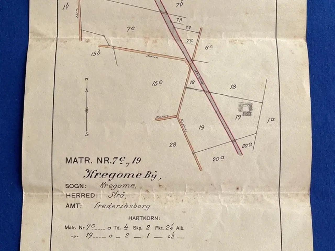 Billede 1 - Matr. Kort - Kregome By 1928