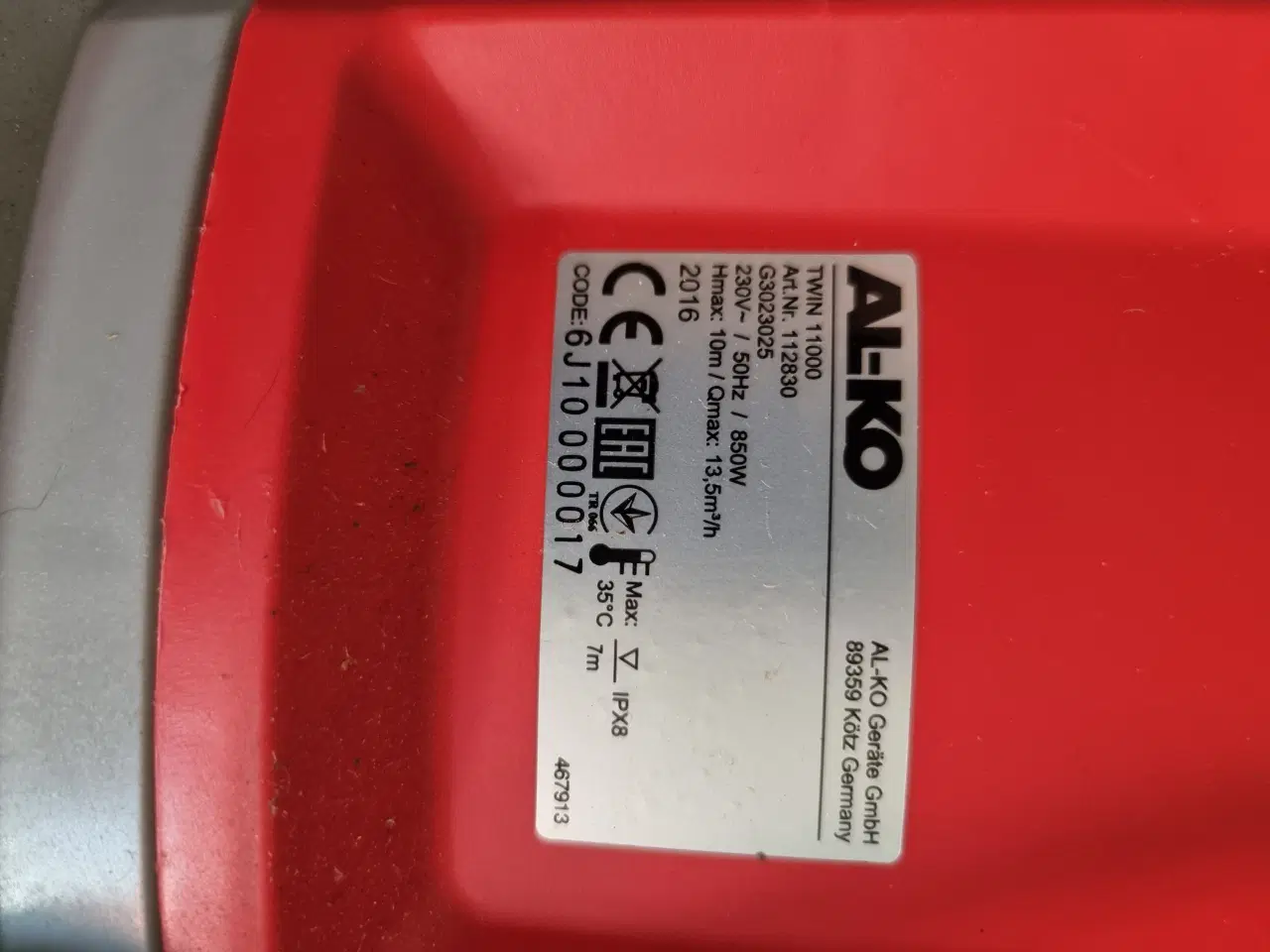Billede 1 - AL-KO Dykpumpe, twin 11000 premium, 850 w