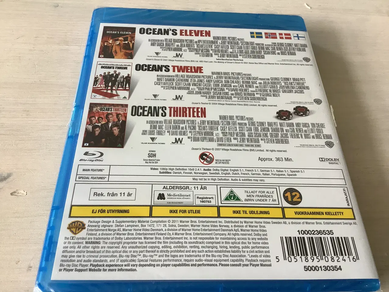 Billede 2 - Ocean’s Eleven/Twelve/ Thirteen Blu-Ray trilogi