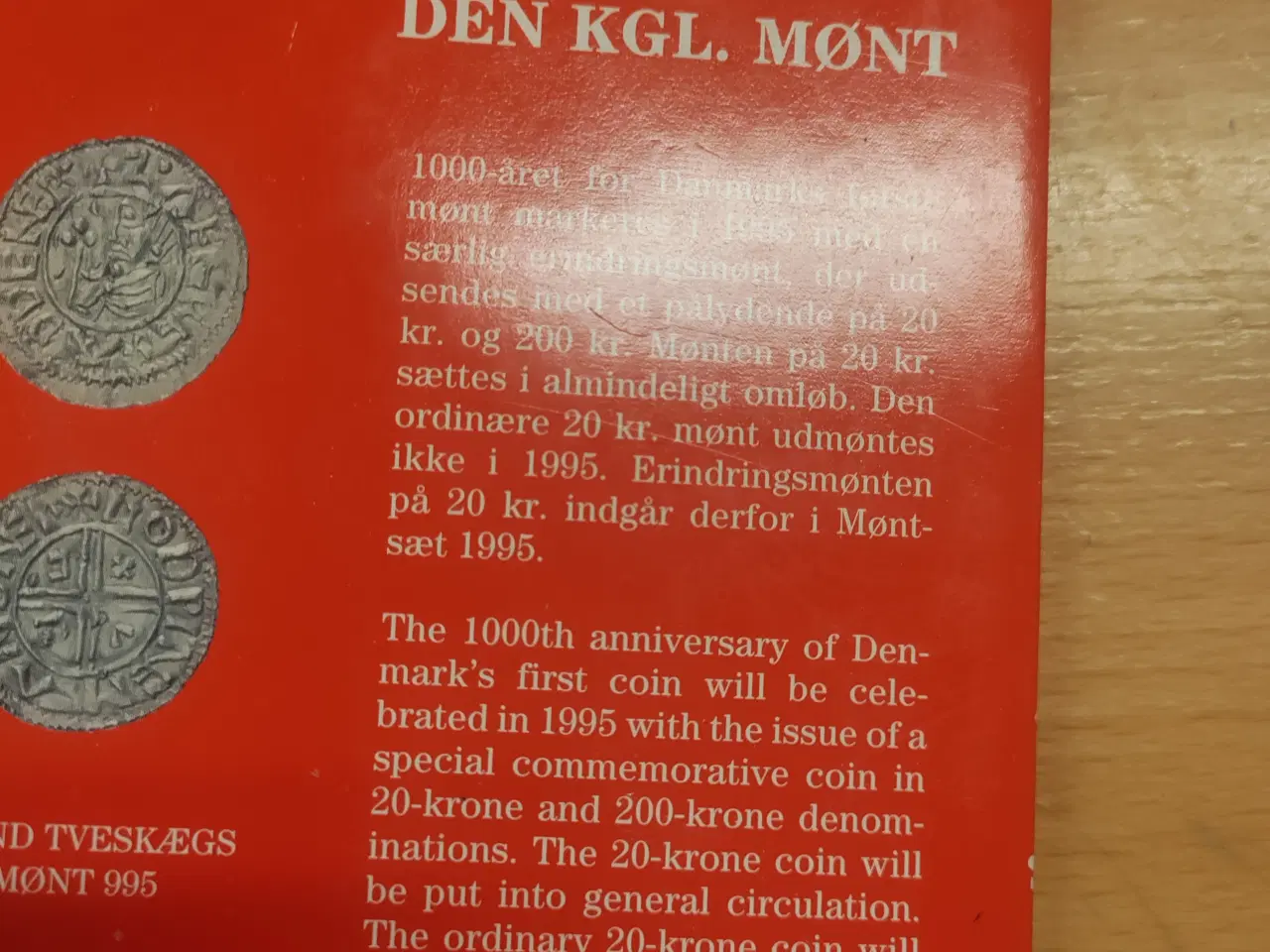 Billede 2 - Dansk møntsæt fra Den kgl. Mønt.- årgang 1995
