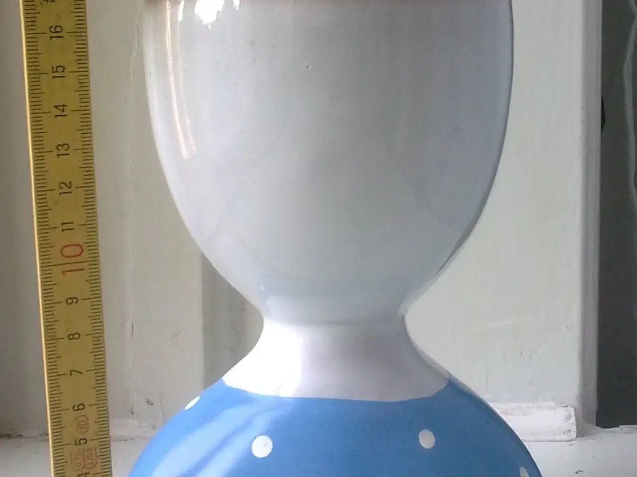 Billede 4 - Pottehoved KERAMIK plantepotte & LYSblå sjov!