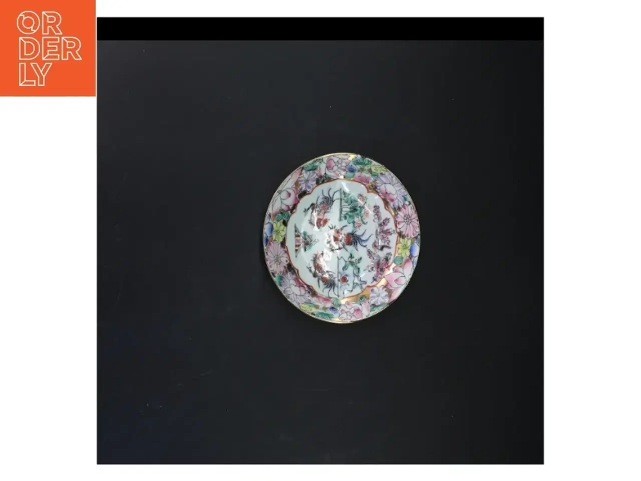 Billede 2 - Macau, Rooster-serien Håndmalet Dekorative skåle med blomstermotiv (str. Ø 14,5 cm og ø. 18,5 cm)