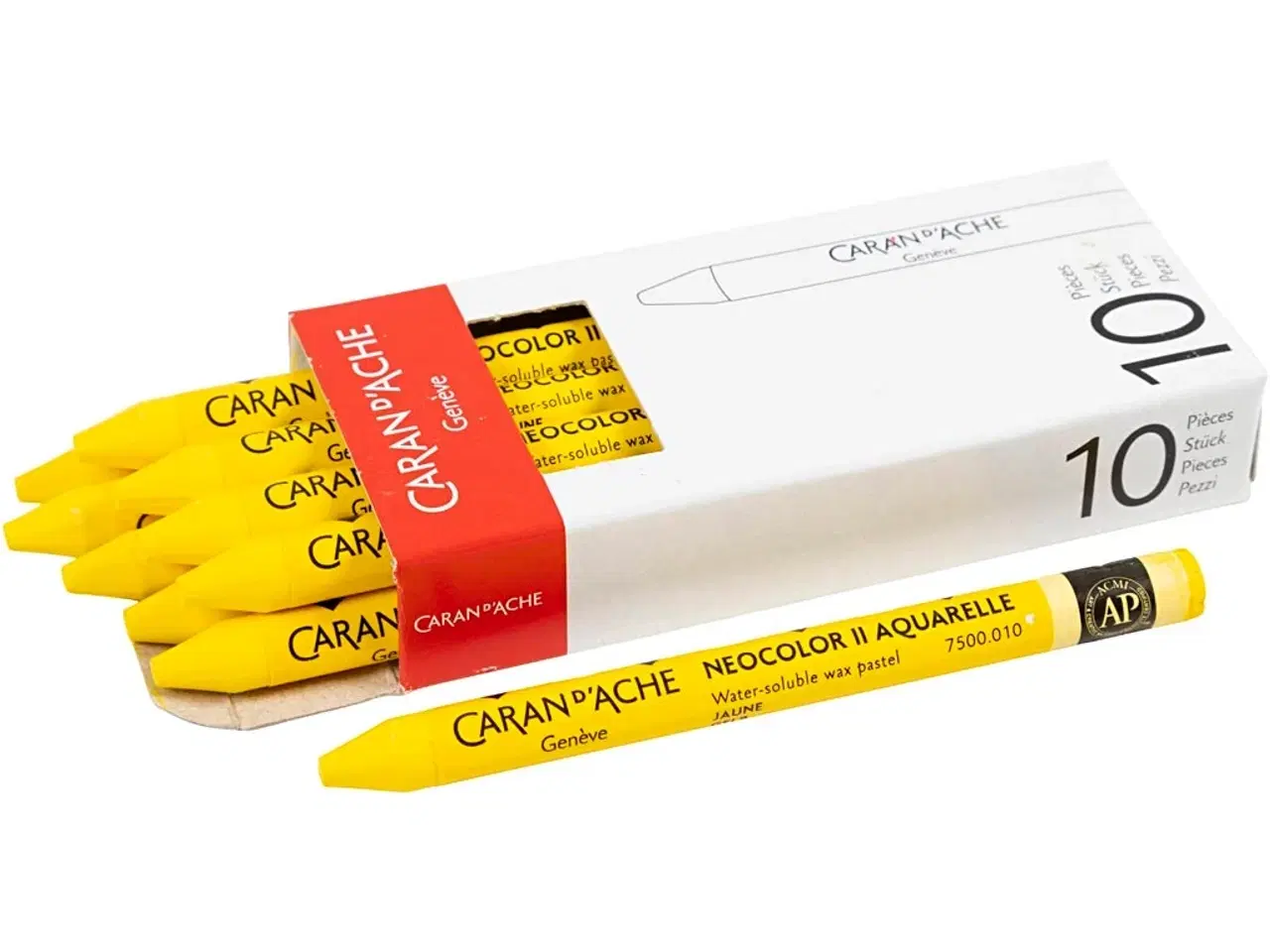 Billede 1 - CARAN D’ACHE Neocolor II Vokspastel Gul, 10 stk.