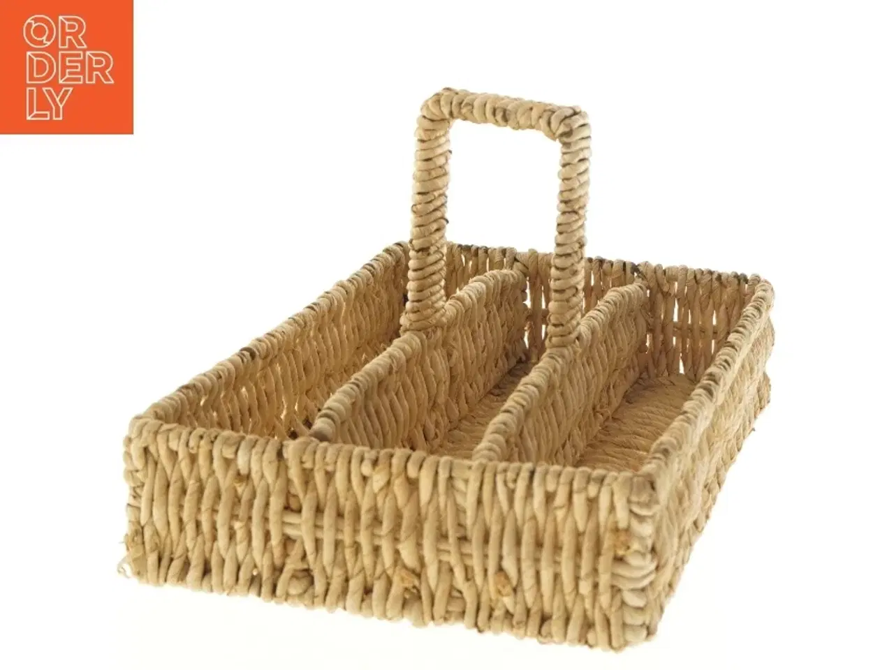 Billede 2 - Flettet kurv med hank (str. 20x34x25 cm)