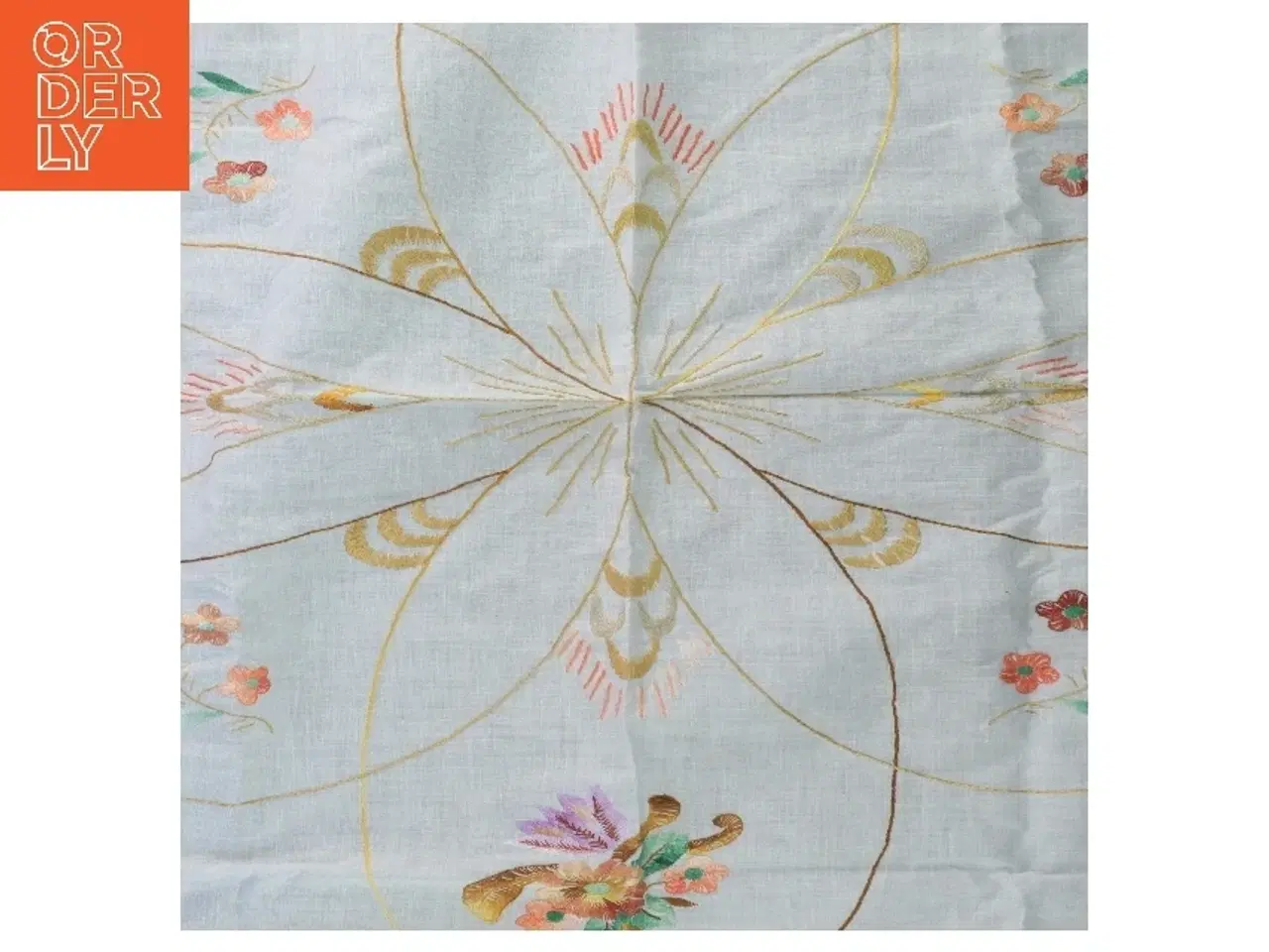 Billede 6 - broderet dug 90x90 cm (str. 90x90 cm)