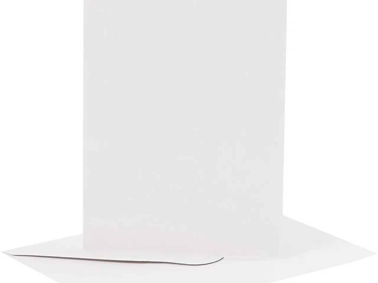 Billede 1 - Elegante Kort og Kuverter - 6 Sæt, Hvid, 10,5x15 cm