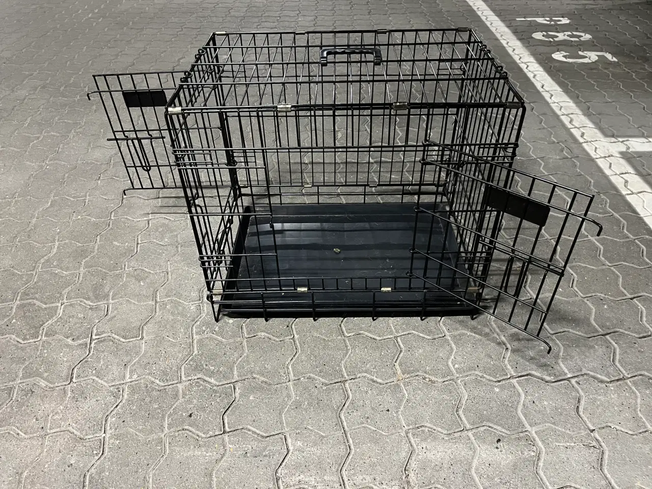 Billede 3 - Afhentes: Transportbur med to låger 43x54x60