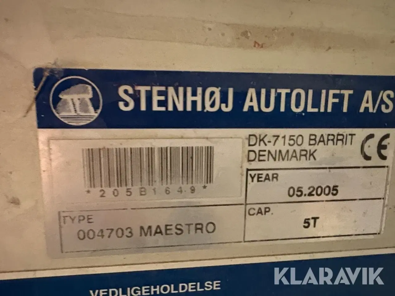 Billede 10 - Tosøjlelift Stenhøj Maestro