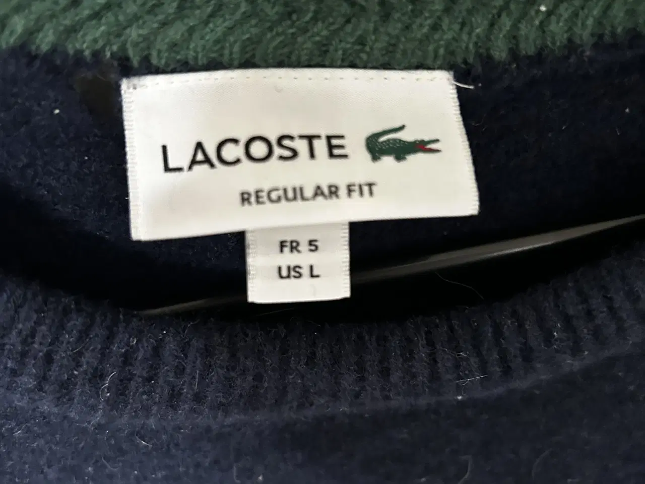 Billede 2 - Blå Lacoste strik sweatshirt