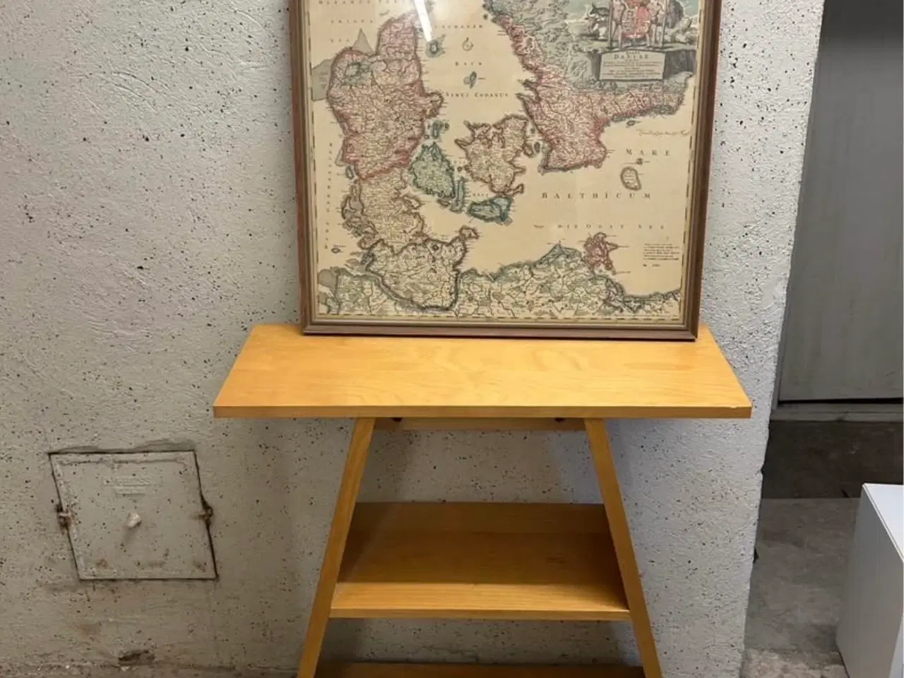 Billede 3 - Smukt historisk Danmarkskort reproduceret i offset