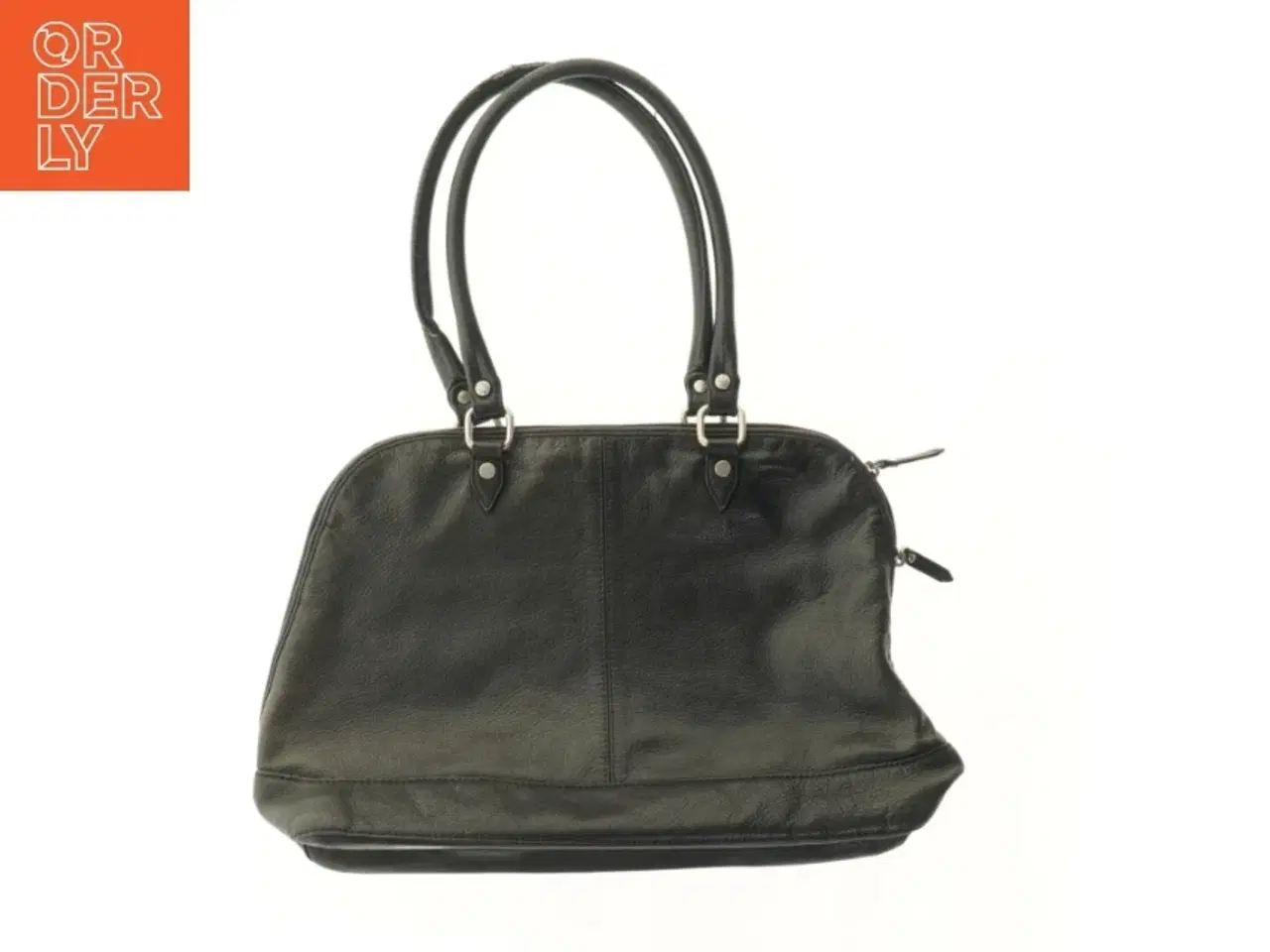 Billede 2 - Sort lædertaske fra Bon Goût (str. 44x28 cm)