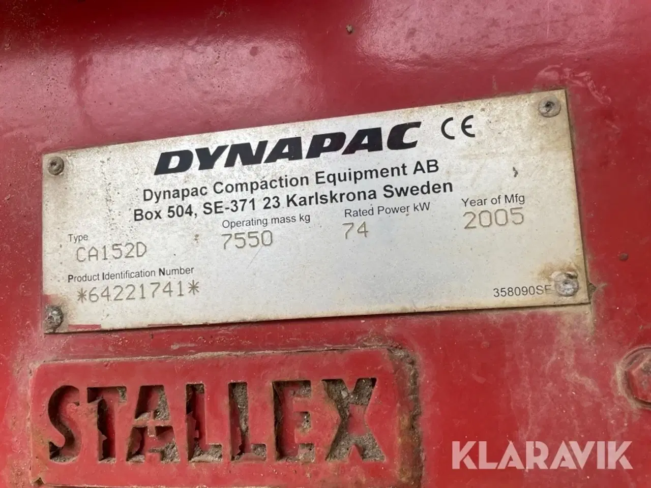 Billede 9 - Vejtromle Dynapac CA152D