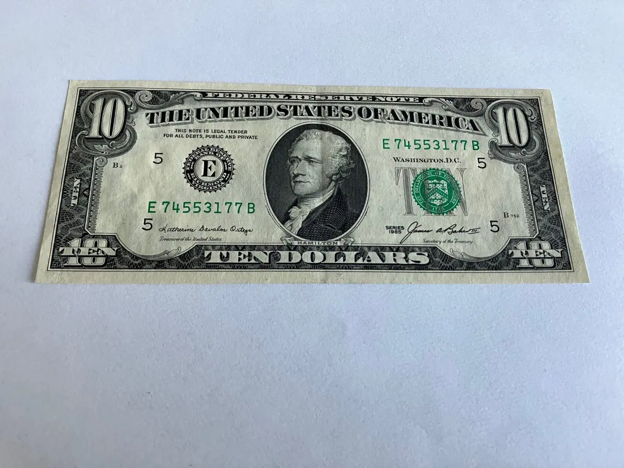 Billede 1 - 10 Dollars USA 1985
