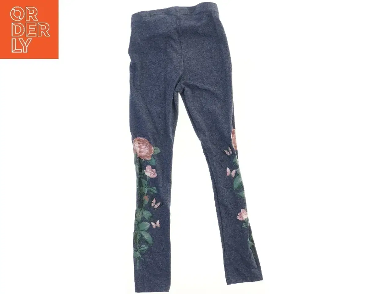 Billede 2 - Blå leggings med blomsterprint fra H&M (str. 122)