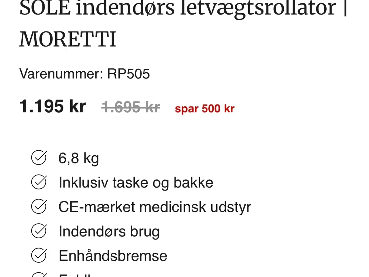 Billede 7 - SOLE Rolator indendørs - Aldrig brugt