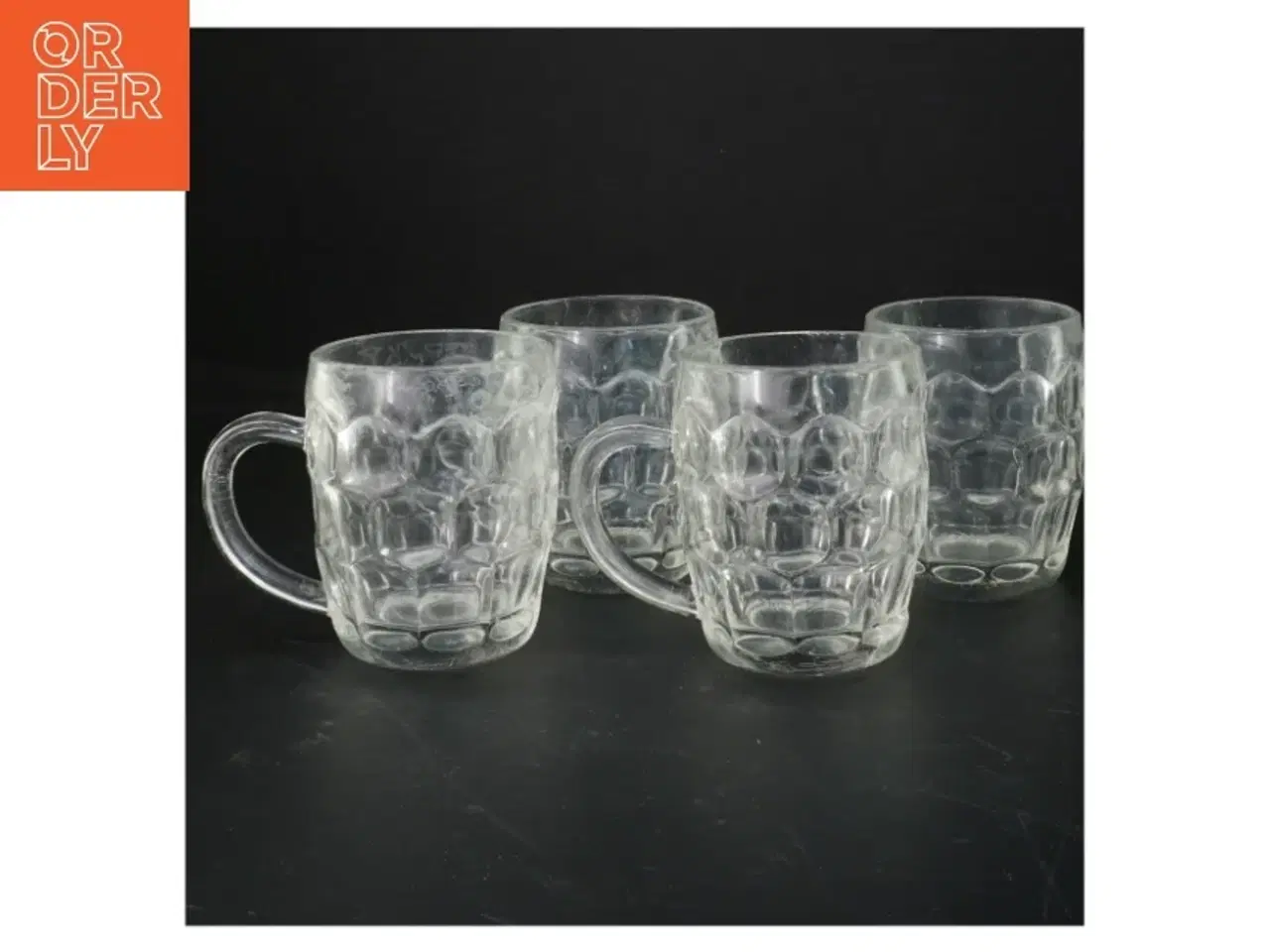 Billede 1 - Retro ølglas med håndtag (str. 10 cm)