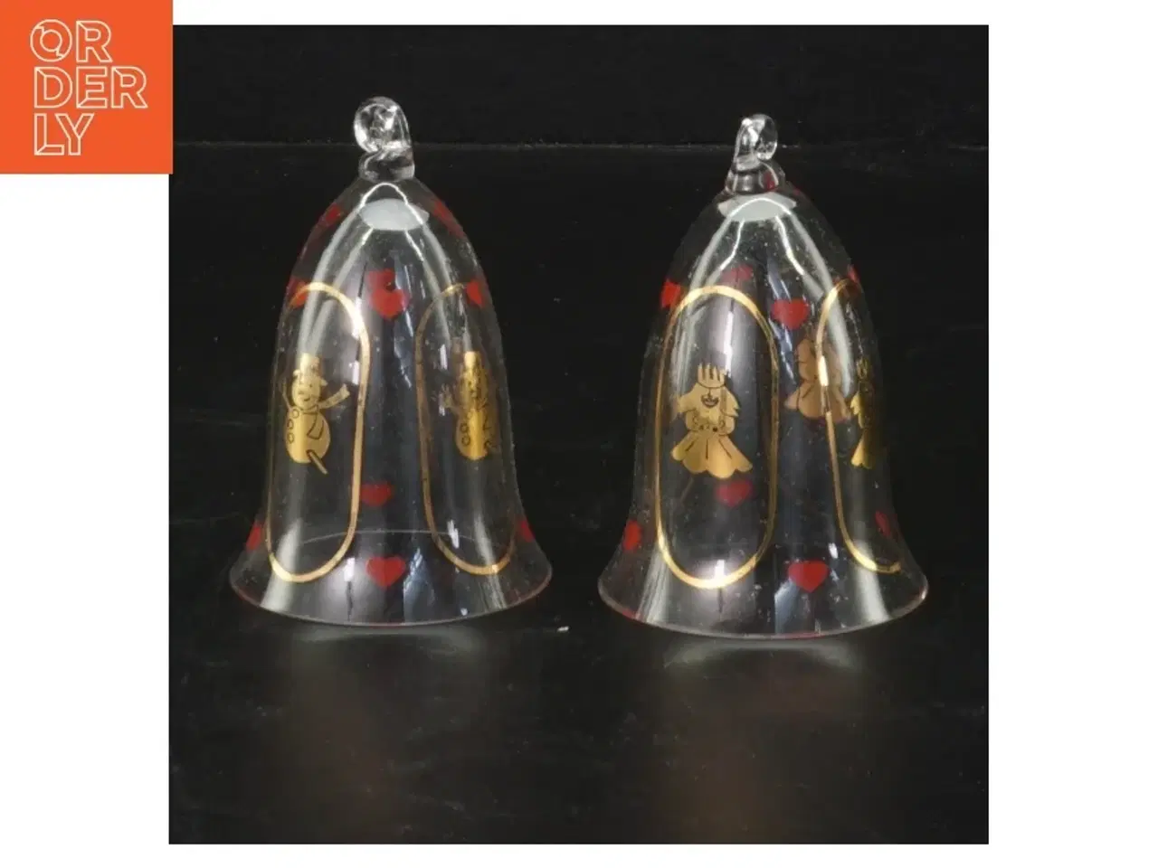 Billede 1 - holmegaard års Glas juleklokker med guldtryk (str. 8,5 cm)