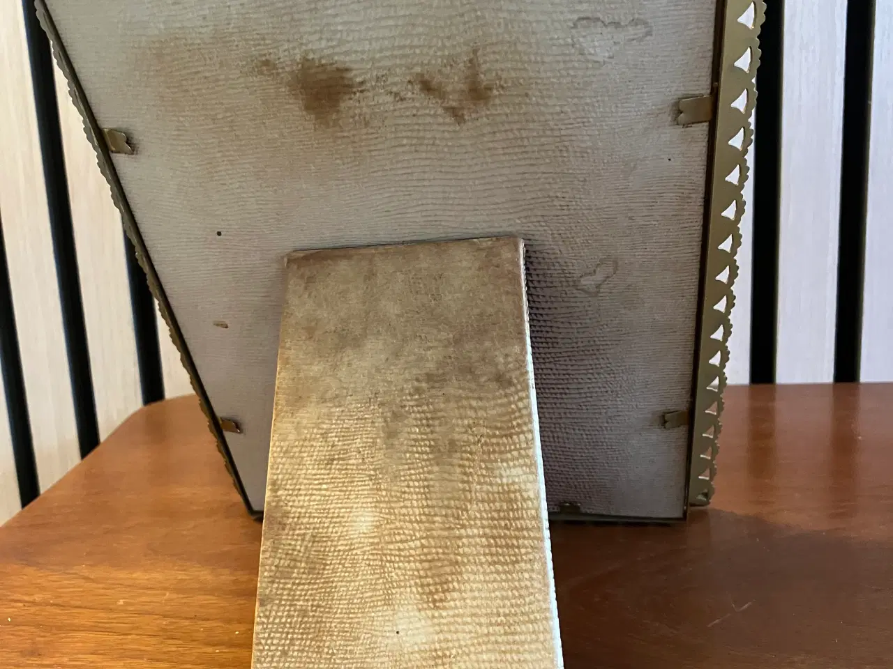 Billede 3 - Gammel metal ramme med buet glas.