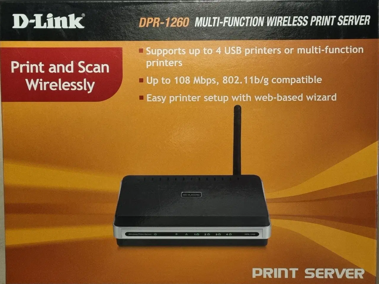 Billede 1 - D-Link, DPR-1260 Trådløs Print/Scan Server