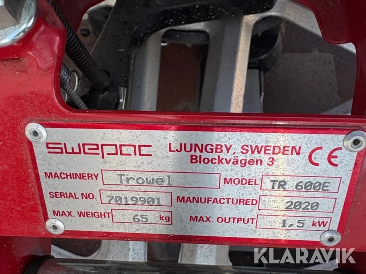 Billede 6 - Glittemaskine / Beton Trowel Swepac TR 600 E