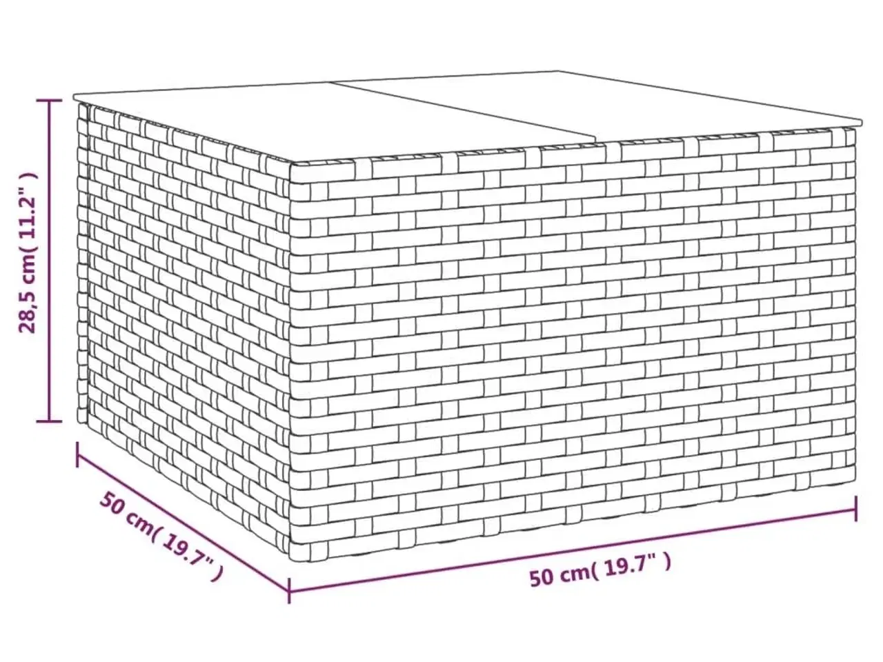 Billede 12 - Loungesæt til haven 2 dele med hynder polyrattan sort