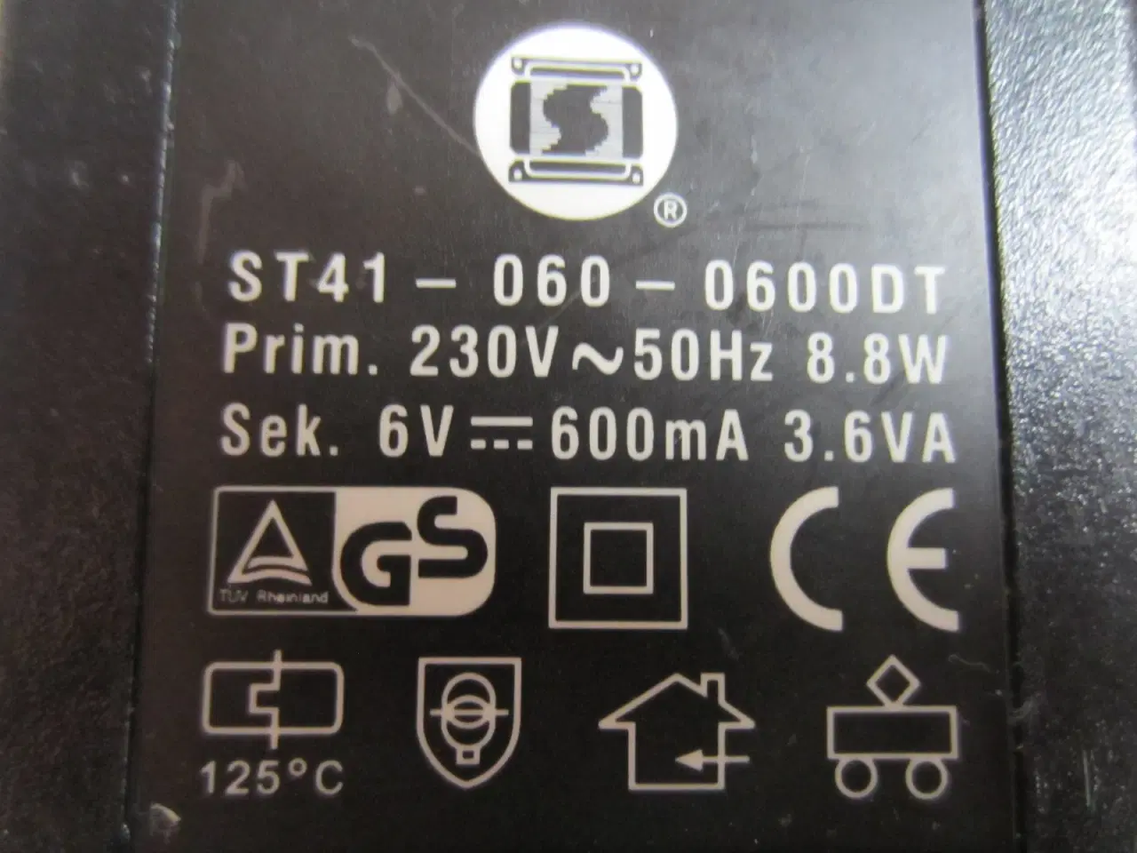 Billede 3 - Strømforsyning DC Adapter ST41-060-0600DT 6V 600mA