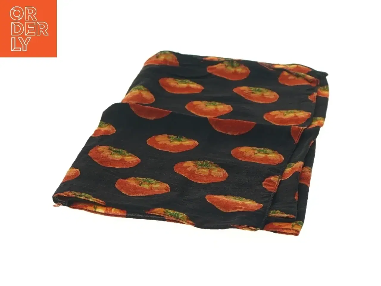 Billede 2 - Dekorativt tørklæde med græskar print (str. 33x124 cm)