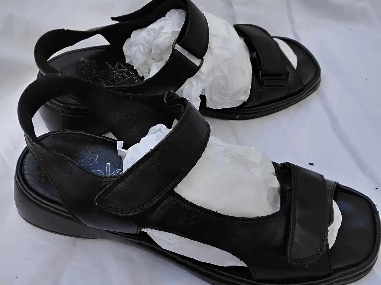 Billede 1 - Rieker sandaler dame sort læder str 38