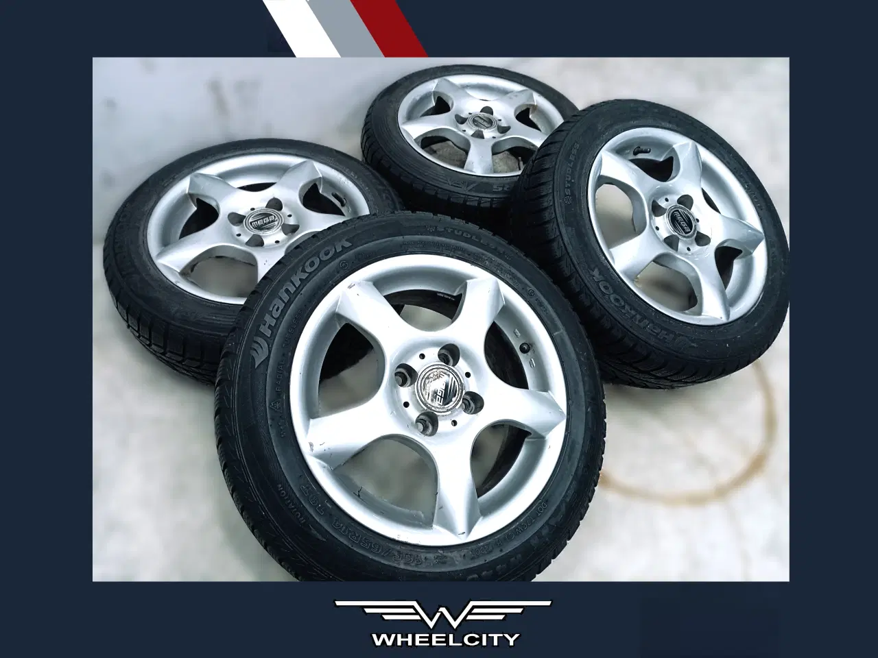 Billede 1 - 4x100 14" ET35 nav 73ø Megawheels vintersæt