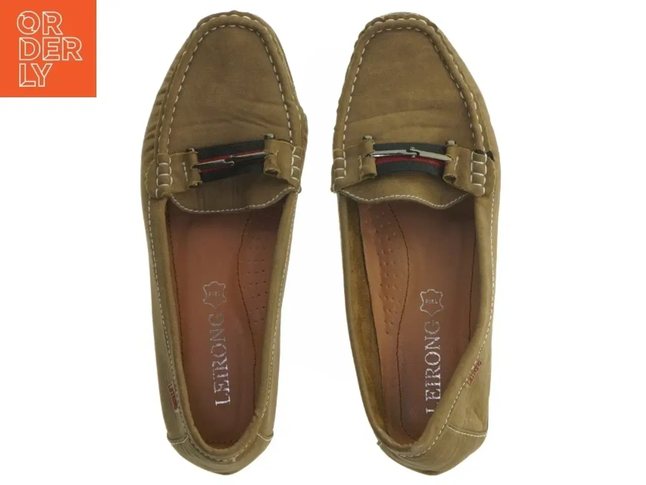 Billede 3 - Brune mokkasiner i læder fra LEIRONG (str. 39 )